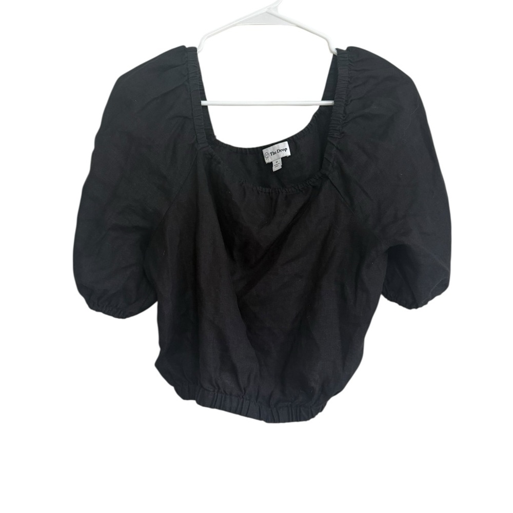 The Drop Black Puff Sleeve Blouse